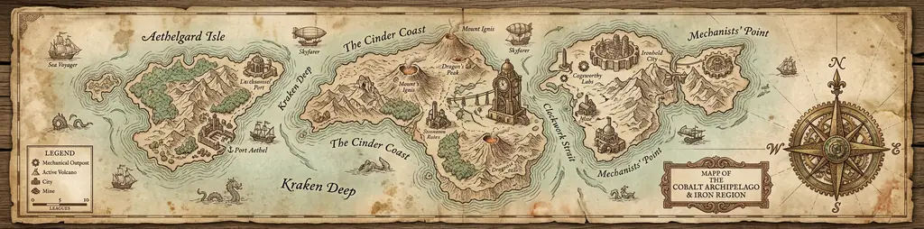 Topographical map of Ancient Island Treasures